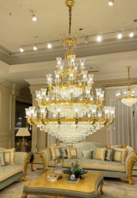 China OEM ODM Luxury Large Contemporary Foyer Chandeliers With High Grade Crystal for sale