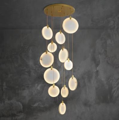 China Spanish Modern Art Design Stair Hotel Villa Decoration Gypsum Ceiling Light Lighting for sale