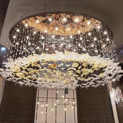 China Profissional Decoração de Interior Lâmpada de Cristal Cordel Moderno Luxo Decoração de Casamento Tecto Luz à venda