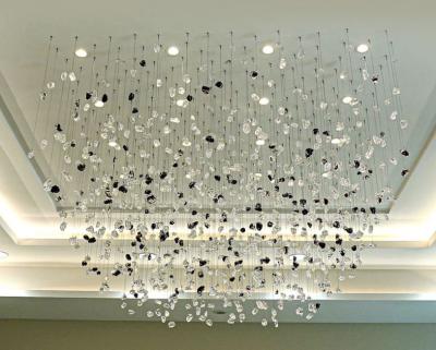 China Nordic Style Modern Indoor Decoration Light Villa Mall Staircase Handmade Art Glass Chandelier Customize for sale