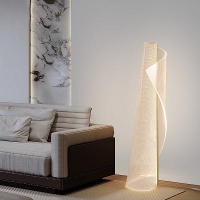 China Nordische unregelmäßige Persönlichkeit Spezialtyp Akrylkunst Atmosphäre Postmoderne Design Sinn Led Licht Führung Sofa Fußbodenlampe zu verkaufen