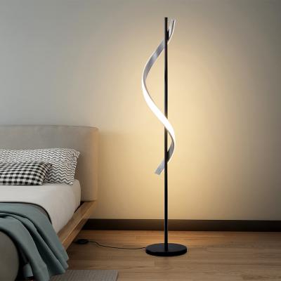 China Lâmpada de esquina de linha de onda minimalista LED Lâmpada de piso espiral de moda para casa Hotel Sala de estar de escritório à venda