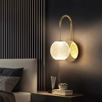 China Modern Light Luxury Dragon Bead Restaurant Spherical Lamp Bedroom Wall Lamp Villa Revolving Staircase Chandelier Loft Shared Chandelier for sale