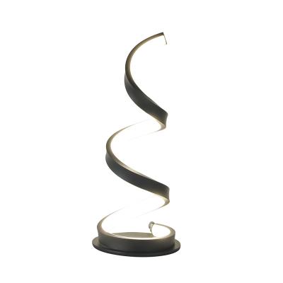 China Modern Simple Spiral LED Desk Lamp S Shape Dimmable Touch Control Reading Lamp Bedside Lamp Room Office for sale