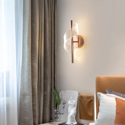 China Lâmpada de parede em forma de parafuso Moderno Sala de estar fundo Lâmpada de parede designer personalizado acrílico luz de parede à beira da cama à venda