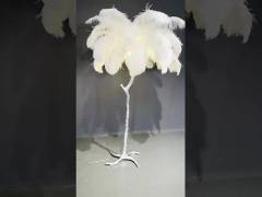 Luxury Modern Light Antique Corner Decorative Ostrich Feathers Shade Led Standing Floor Lamps