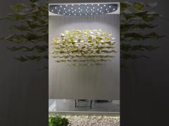 High End Places Round Gold Large Foyer Chandelier Customized Lighting Solutions