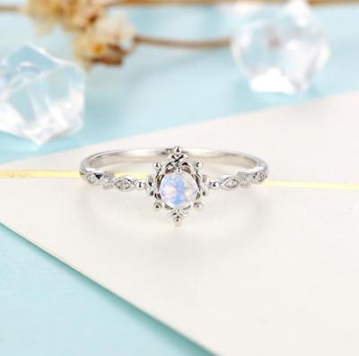 China Trendy Jewelry Romantic Seal Platinum Knuckle Silver Rings, Solid 18k Gold Filled Luxury Gold Plated Moonstone Ring For Women for sale