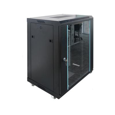 China Custom Packing High Quality Network Equipment Data Rack Network Cabinet Assembly Door 12U Server Rack Glass Cabinet for sale