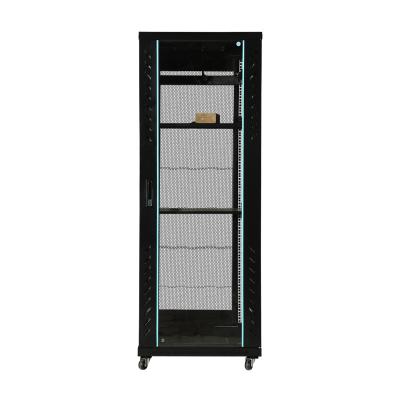 China 19 Inch Data Center Glass Front Door Network Cabinet With Lock Server Rack 37U for sale