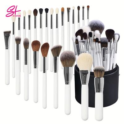 China Angular Blush ST FUTURE 5 8 12 15 24 Premium Eyeshadow Eye Makeup Brushes Machine Classic White Eye Makeup Brush Set for sale