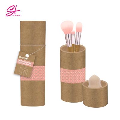 China Angular Blush Future St Makeup 4pcs/set Set Brush Cosmetic Eyeshadow Brush Blender Sponge Make Up Brush Beauty Tool for sale