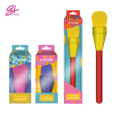 China Angular Blush Future St Makeup Brush Removal Playful Changeable Cosmetics Brush Replaceable Cutout Blush Beauty Makeup Master Brush for sale