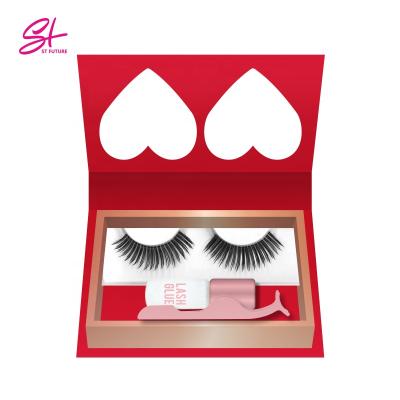 China Custom Box Lash Set Future Valentine's Day Gift Eyelash Packaging Set DIY Lash Extensions Kit Valentine's Day Series Pre-Cut Fake Eyelash Glue St for sale