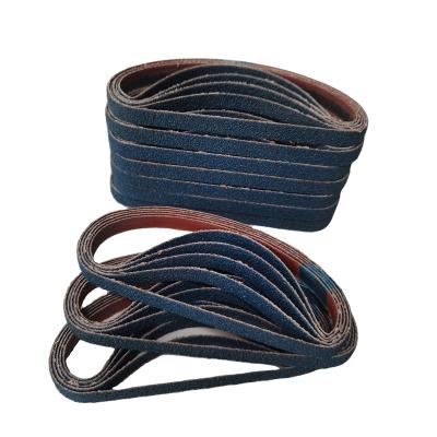 China Grinding and Polishing 10mm*330mm Small Pneumatic Abrasive Belt Hot Selling Ceramic Coated Sandpaper Sanding Belt for sale