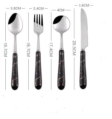 China Viable Luxury Gift Box Set Banquet Restaurant Stainless Steel Handle Ceramic Cutlery Set With Stand Handbag Set for sale