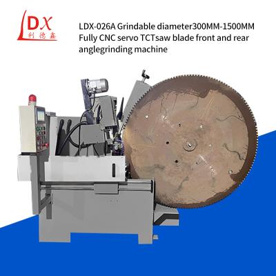 China Gran servo CNC de la hoja de molienda circular de la sierra delantera y trasera del ángulo de molienda de las hojas de sierra LDX-026A en venta