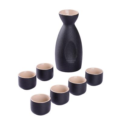 China Sustainable Design Traditional Sake Set Japanese Sake Cup Set Ceramic Glass Porcelain Pottery Cups Wine Accessories Gift Set for sale