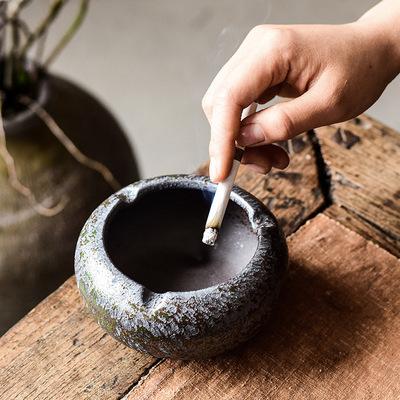 China Creative Ceramic Ashtray Water Tea Residue Ashtray Household Building Ashtray for sale