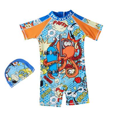 China Wholesale Plus Size Summer Swimwear For Kids Octopus Cartoon Boys Fitness Swimwear Boys Quick Dry Swimwear for sale