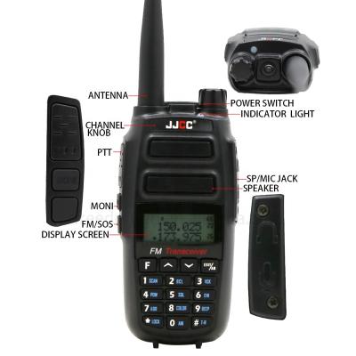 China JJCC JC-UV6800FM 65-108 MHz (receiving) VHF 136-174mhz (receiving/transmitting) or UHF0400-470mhz (receiving/transmitting) 3600mAh for sale