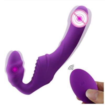 China Vogue 10 Intense Vibration (Head and Tail) Remote Control Strapless Strapless 10 Vibration Strap On Rechargeable Silicone Strap On Dildo For Female Couples Play Sex Toys For Woman for sale