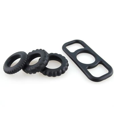 China Four Piece High Tension Cock Ring Four Piece High Tension Cock Ring Man Adult Sex Toys For Penis Ring High Quality Masturbation Sex Toys For Male Silicone Cock Rings Delay Ejaculation And Time Set for sale