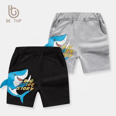 China Summer Casual Children's Pants Breathable Baby Clothes Cartoon Shark Toddler Baby Boy Cotton Short Pants for sale