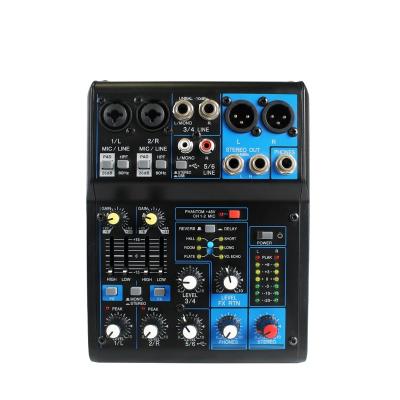 China Na Hot Sale Mini Usb 4 Channel Interface Streaming PC Audio Mixer for sale