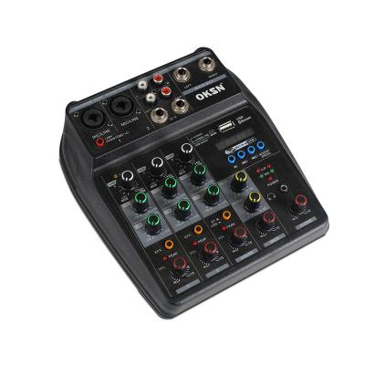 China Hot Selling Na Mini Streaming 4 Channel USB Interface Audio Mixer for sale