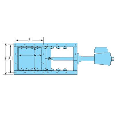 China Shut off  and down the materials Electric/motorized Slide Gate Valve Power and Casting Material Knife Gate Valve for sale