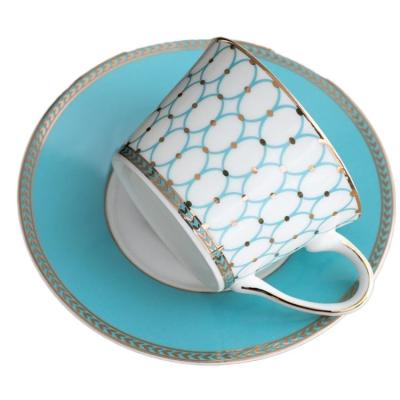 China Viable Factory Hot Selling Cups Espresso Coffee Cup Saucer Porcelain Ceramic Tea Set for sale