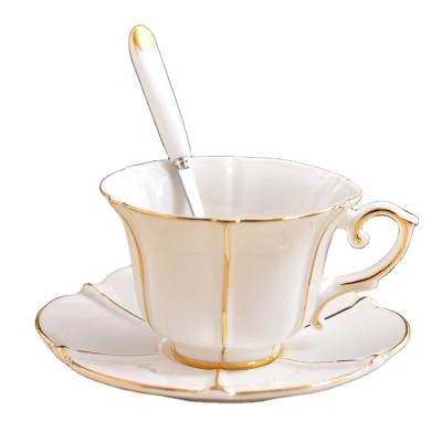 China Hot Sale Factory Direct Restaurant 200ml Porcelain Tea Cups Disposable Ceramic Coffee Cup With Saucer for sale