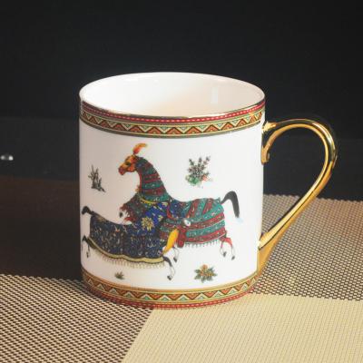 China Stocked Ceramic Coffee Mug Literary Straight Mug Retro Large Shape Milk Coffee Tea Cups for sale