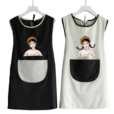 China Wholesale Fashion Korean Style High Quality Stock Large Pockets Waterproof Apron for sale