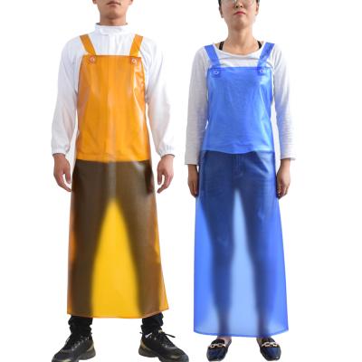 China Waterproof And Oil-resistant Kitchen Beef Tendon Stone Cleaning Wear-resistant Apron Chemical Acid-alkali Apron for sale