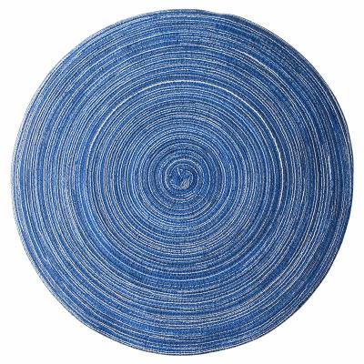 China Retro Cotton Round Insulation Pad Viable European Rope Woven Thickening Place Mat Home Flat Mat for sale