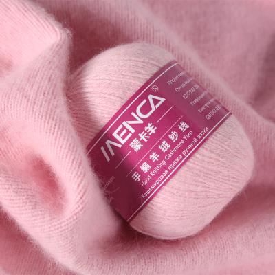 China Anti-pilling Wholesale MENCA Cashmere 29Colors Blend Yarns For Hand Knitting Yarn 16s/3 Medium Chunky Woolen Yarn For Women Knitting Factory Price for sale