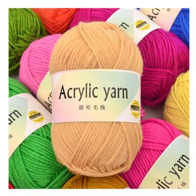 China Anti-pilling MENCA Wholesale High Quality Acrylic Yarn For Hand Knitting Scarf Hat 8s/4 Thickness 170Meters/Ball 63 Colors 100% Acrylic Yarn for sale