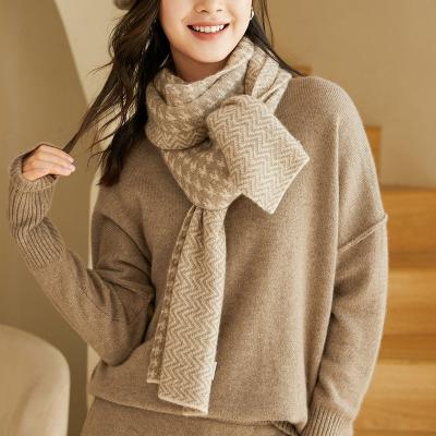 China Factory Warm Winter 100% Cashmere 100% Cashmere Knitted Shawl Sale MENCA Women Scarves Long Sheer Scarf For Ladies for sale