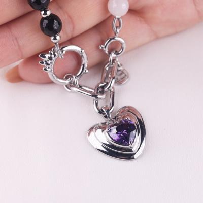 China Romantic Economic Custom Design Zircon Popular Design Necklace Love Pendant for sale