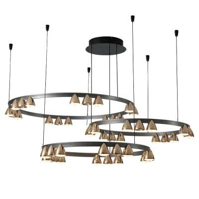 China Modern Simple Modern Acrylic LED Chandelier Living Room Bedroom Living Room Hanging Led Pendant Light for sale