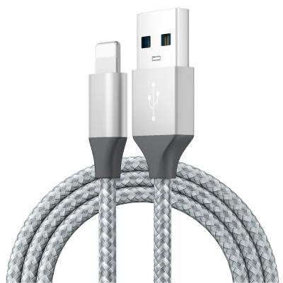 China New Design Mobile Phone Data Cable USB Fast Charging Cord Nylon Braided 8 Pin 6ft 10ft Fast Charging Cable 3ft For iPhone for sale