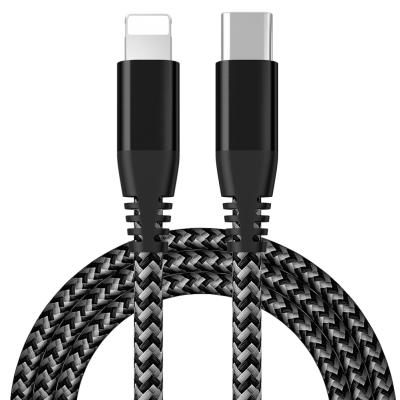 China Mobile Phone For iPhone Fast Charger CableNylon Braided 6FT 10FT USB-C Power Supply Charging Cord For iPhone USB C To Lightning Cable for sale