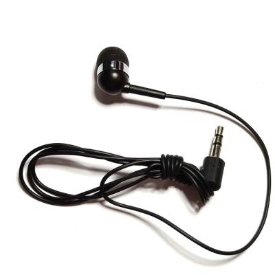 China Durable Wired One Ear Mono Disposable Headphones 3.5mm Free Sample Bass Airline Earphone for sale