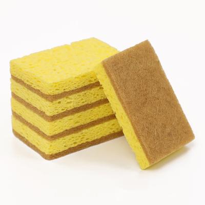 China Viable Wholesale Hemp Eco Friendly Kitchen Sponge, Natural Sisal Dish Kitchen Cellulose Cleaning Sponge for sale