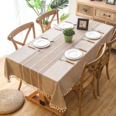 China Cotton Party Waterproof Wholesale Linen Event Dining Wedding Table Cover Table Cloth Customized Table Cloth for sale