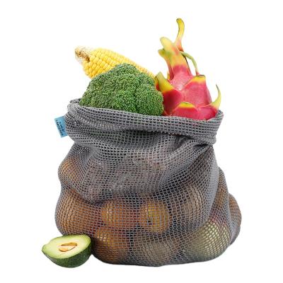 China Eco Bag Compostable Cotton Mesh Gray Bags Custom Bag With Logo Wholesale Cotton Drawstring Bag for sale