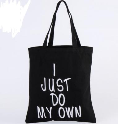 China Handle Black Tote Bag Cotton Canvas With Zipper for sale