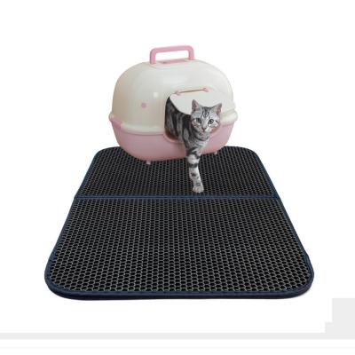 China Wholesale Black Waterproof Super Size Long Cat Litter Indoor Mat for sale